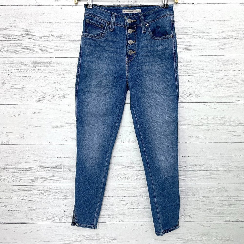 Levi's 721 Jeans Women's High Rise Skinny Ankle Jeans Button Fly size 23